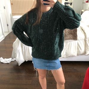 Green Chunky Knit Sweater